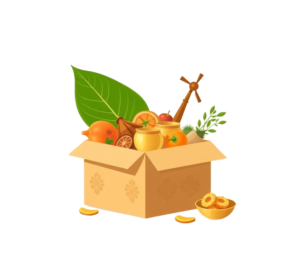 Illustration of a celebration gift box